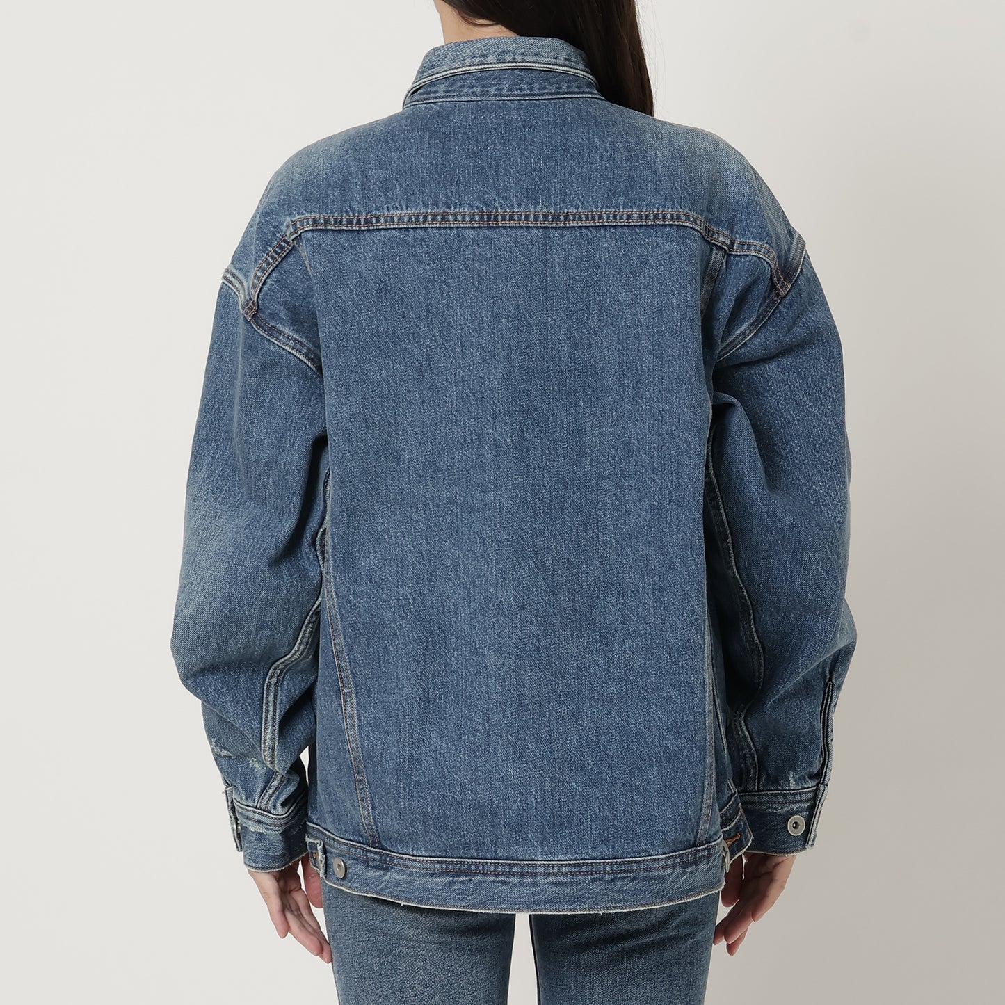 Oversized Trucker Denim Jacket (61738)
