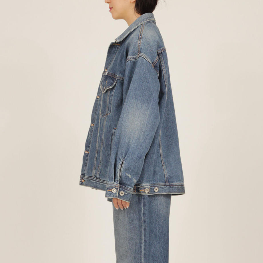Oversized Trucker Denim Jacket (61738)