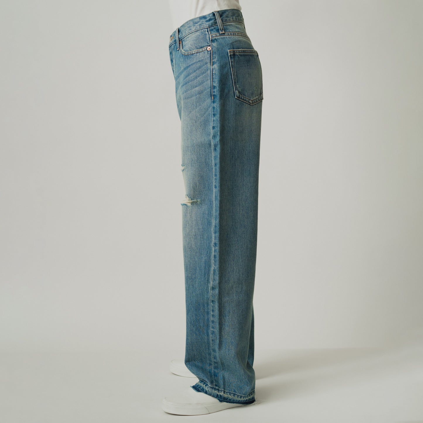 Mid-rise Boyfriend Crashed Denim (60987)