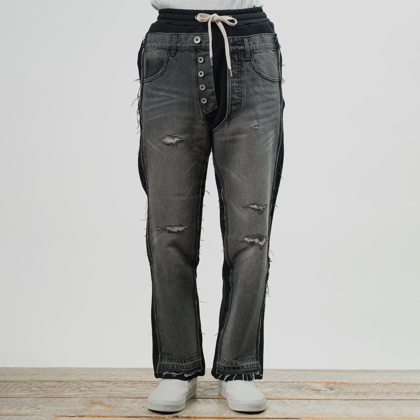 Sweat Docking Denim Pants (61112)