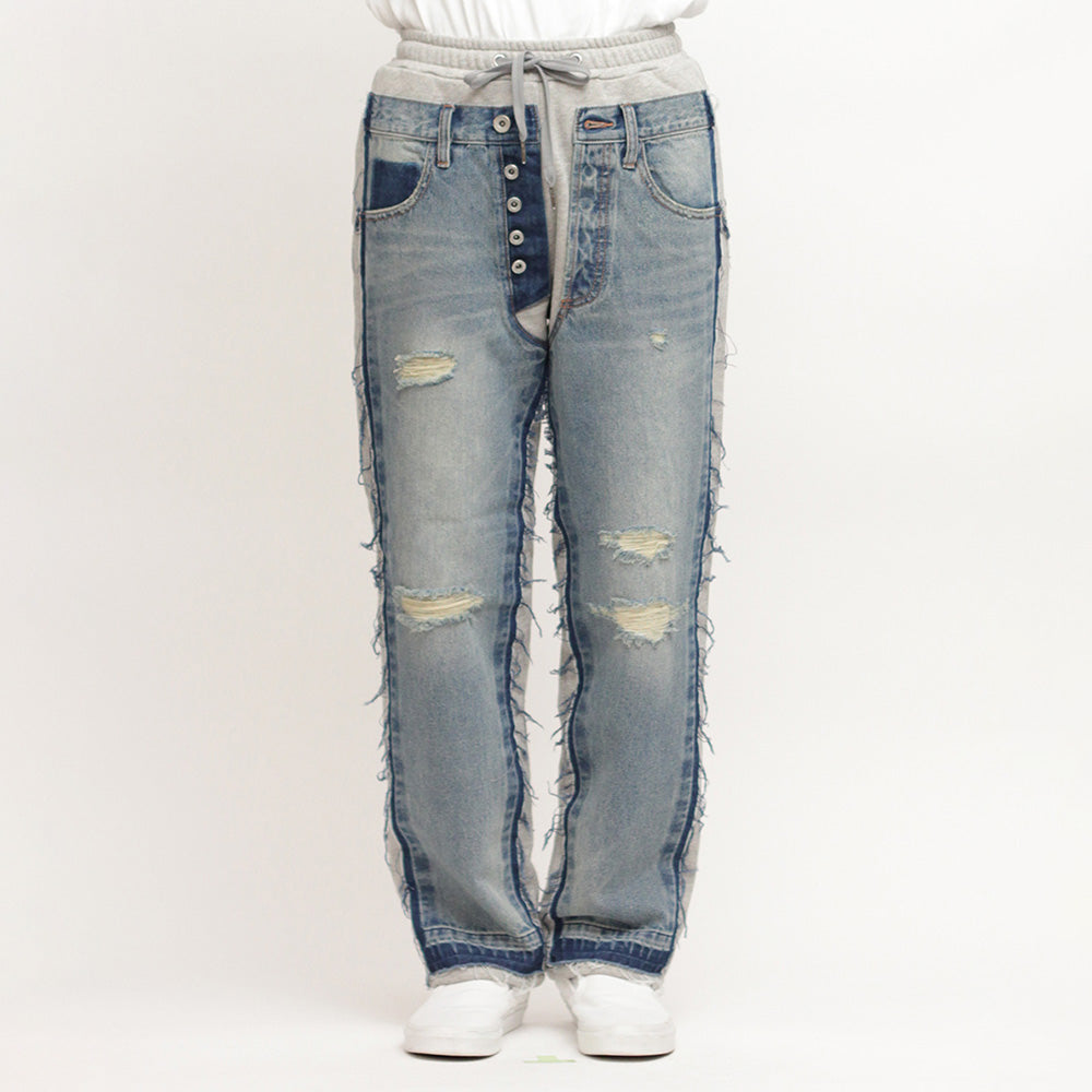 Sweat Docking Denim Pants (61112)