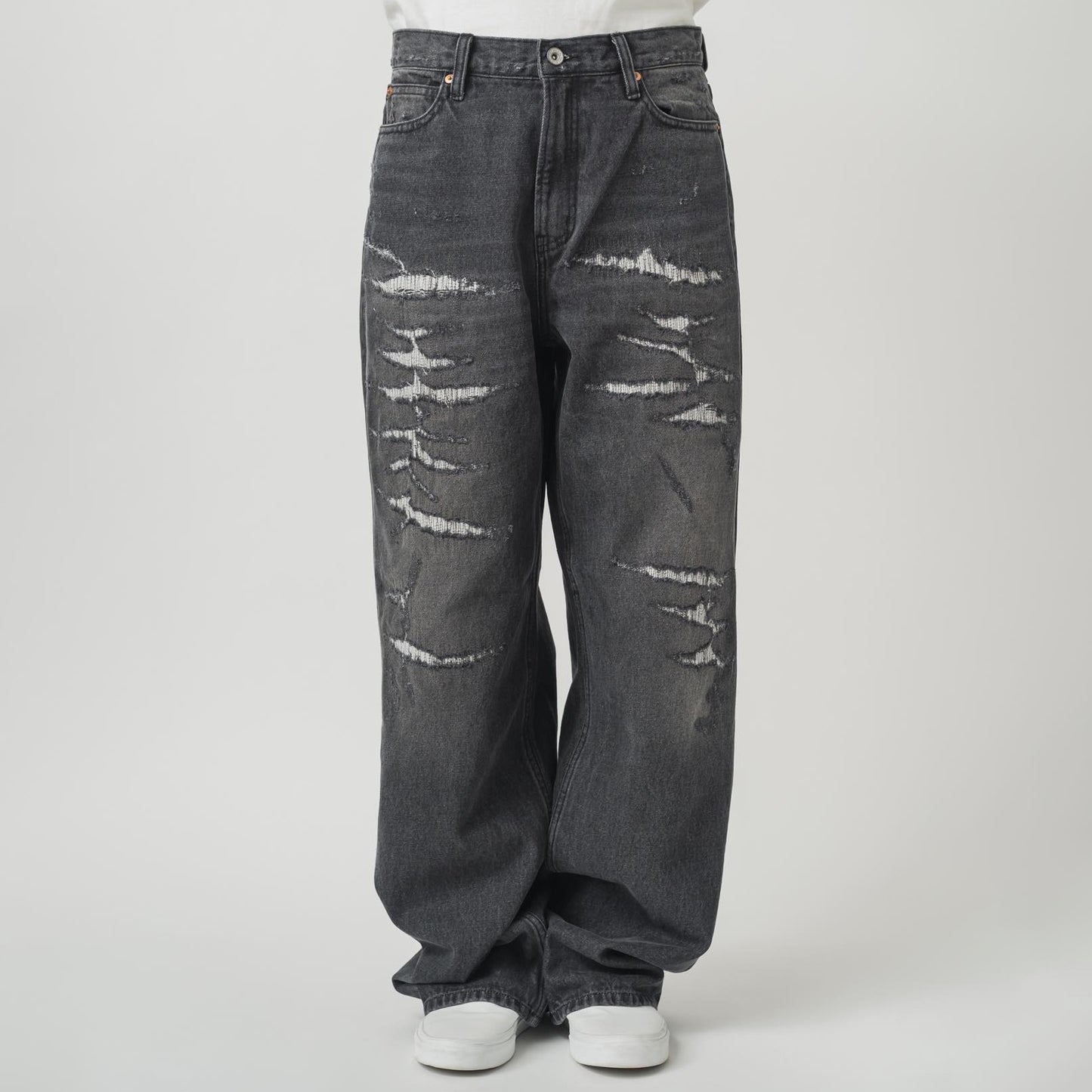 Boyfriend Crash Repair Denim Pants (61237)