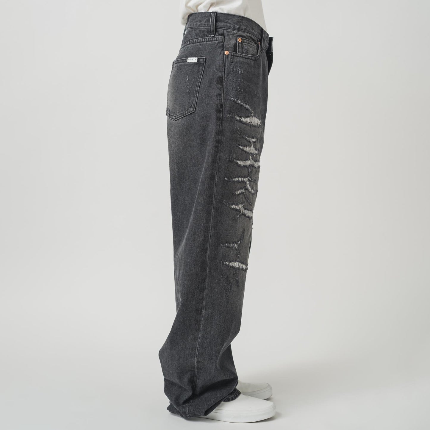 Boyfriend Crash Repair Denim Pants (61237)