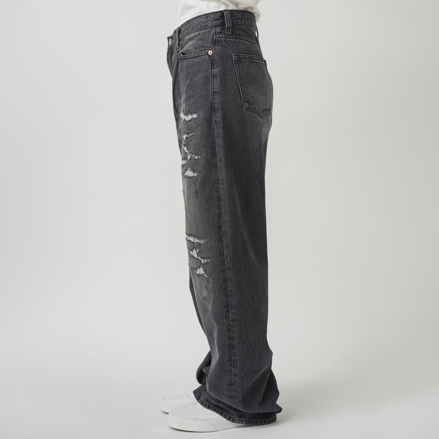 Boyfriend Crash Repair Denim Pants (61237)
