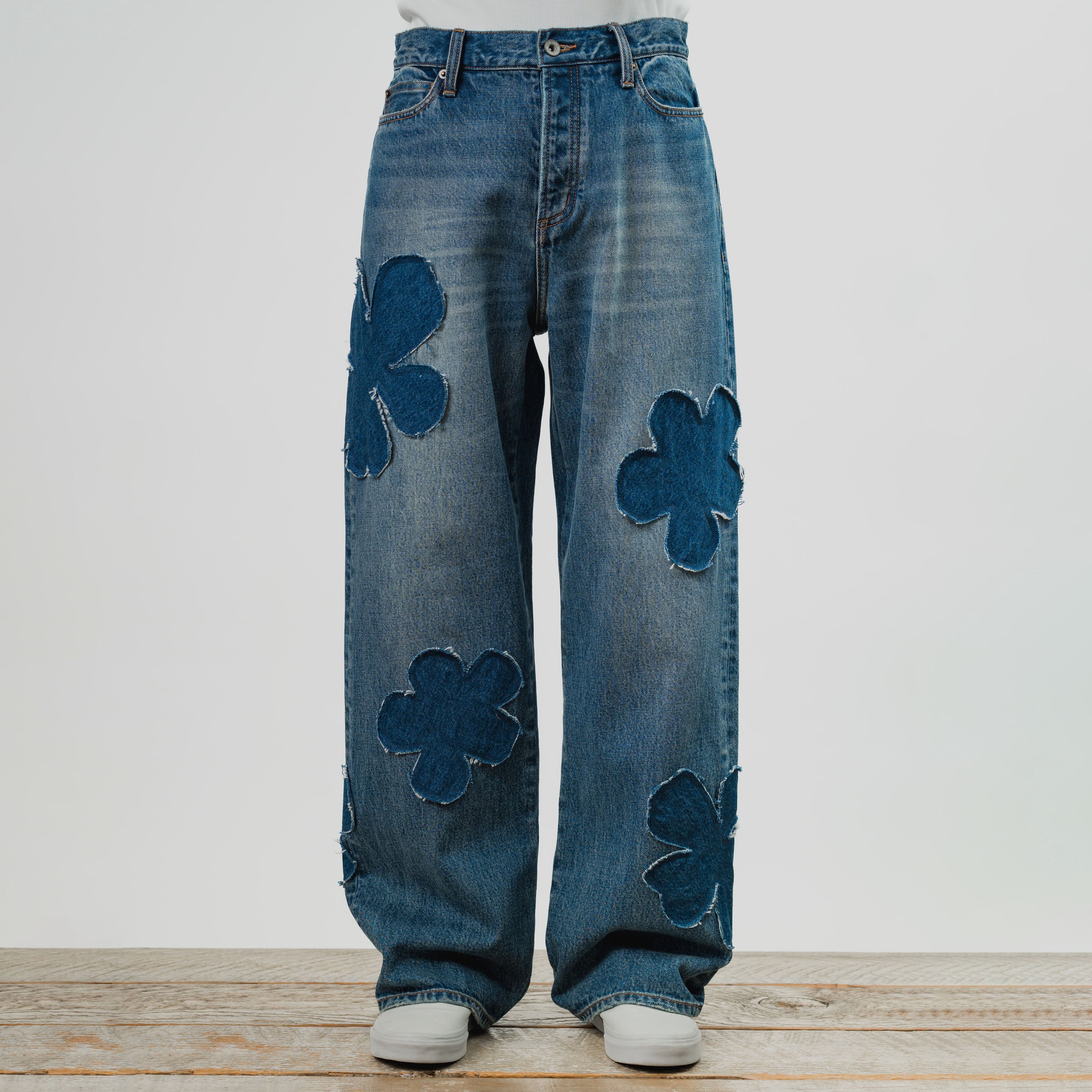 Floral Patchwork Boys Denim Pants (61282) – BITBLUE