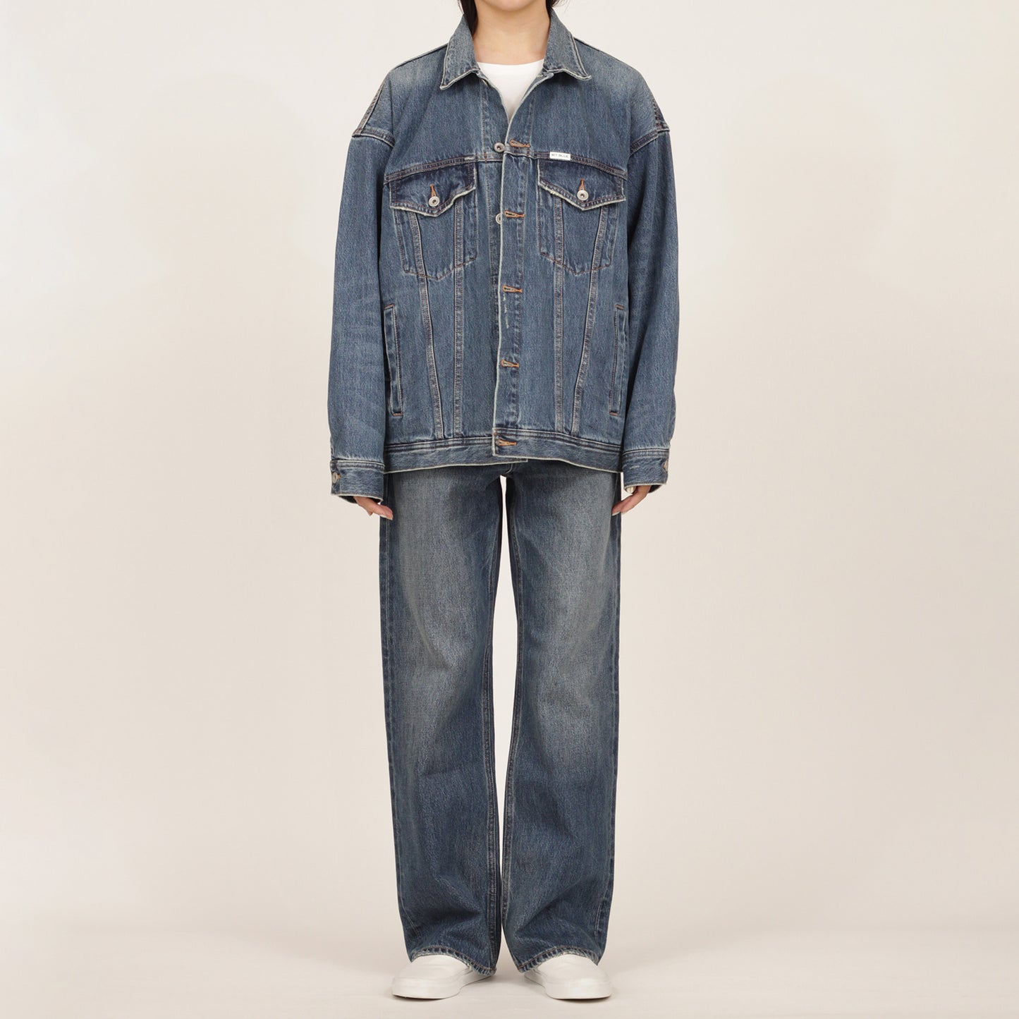 Oversized Trucker Denim Jacket (61738)