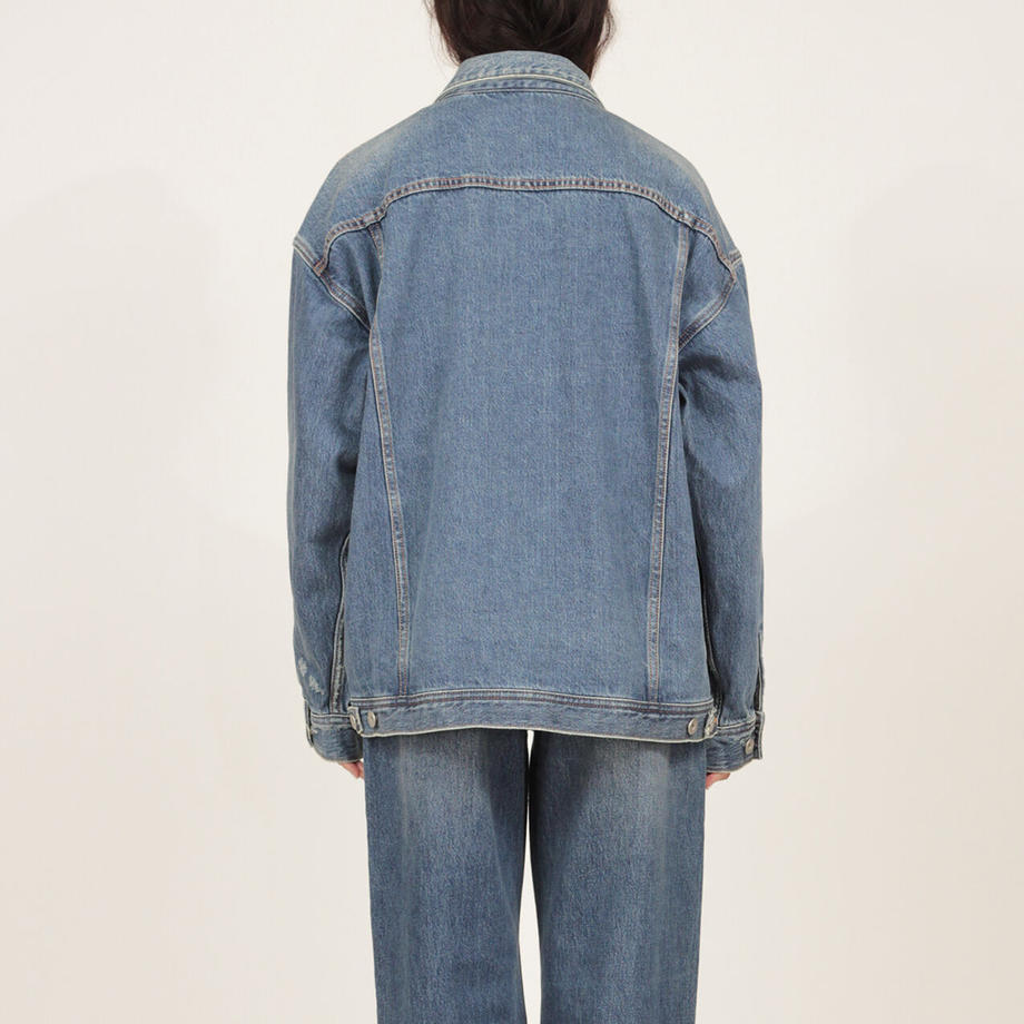 Oversized Trucker Denim Jacket (61738)