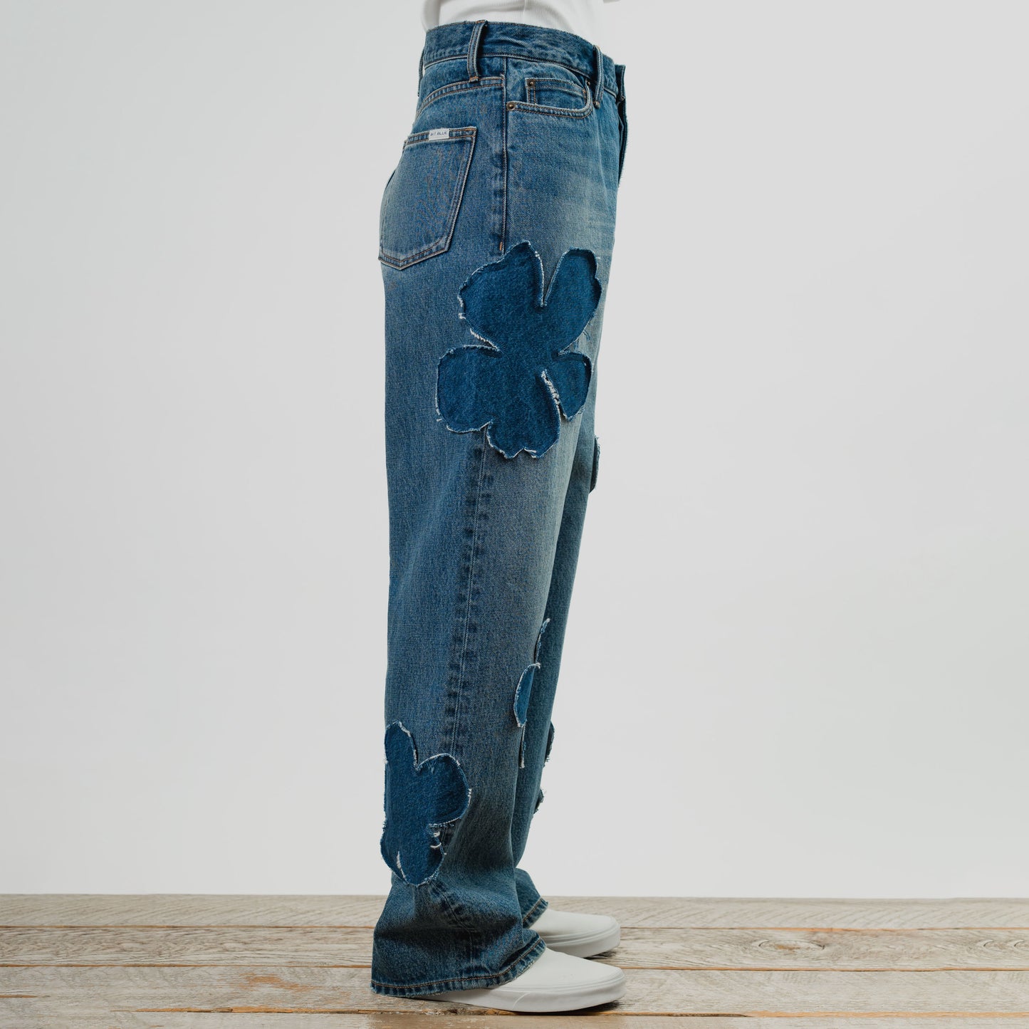 Floral Patchwork Boys Denim Pants (61282)